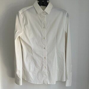 Dolce & Gabbana White Button Down Structured Shirt Sz 38 (Small)